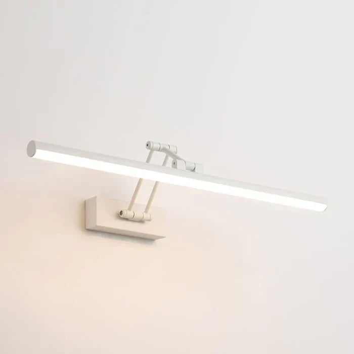 Moderne LED-Bilderleuchte, weiß, wandmontiert, minimalistisch, energiesparend.