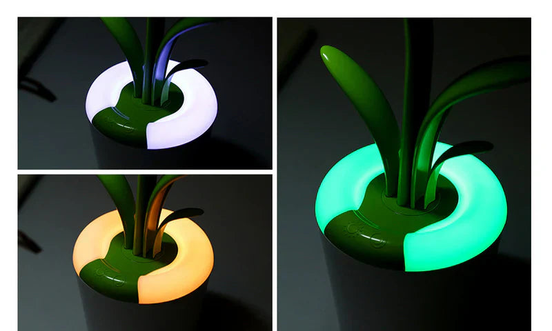 LED-Pflanzenlampe, grün, leuchtend, energiesparend, dekorativ, für Innenräume, modernes Design.