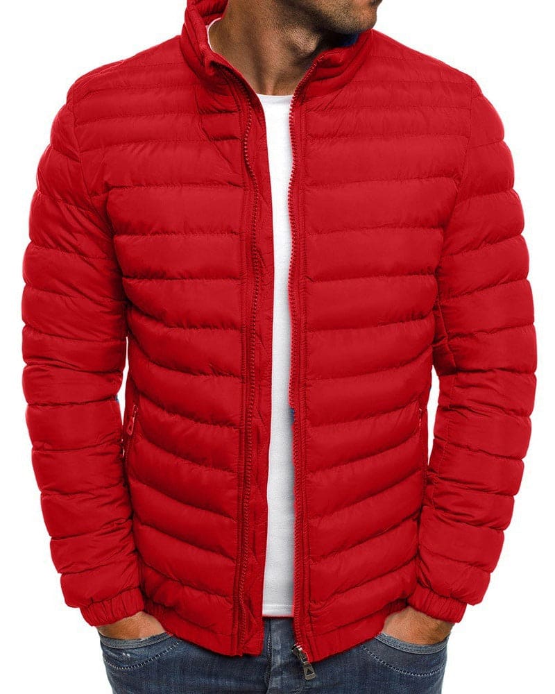 Einfarbiger Ethan-Jacke mit Reißverschluss