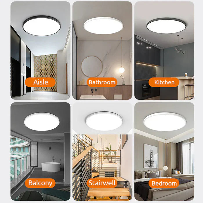 Runde LED-Deckenleuchte, modern, weiß, für Flur, Bad, Küche, Balkon, Treppenhaus, Schlafzimmer.
