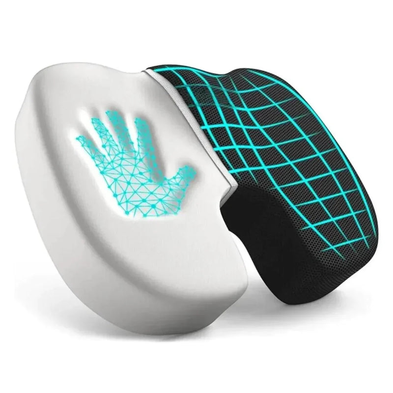 Orthopädisches Kissen, Memory-Schaum, ergonomisch, weiß-schwarz, für Arthritis-Linderung.