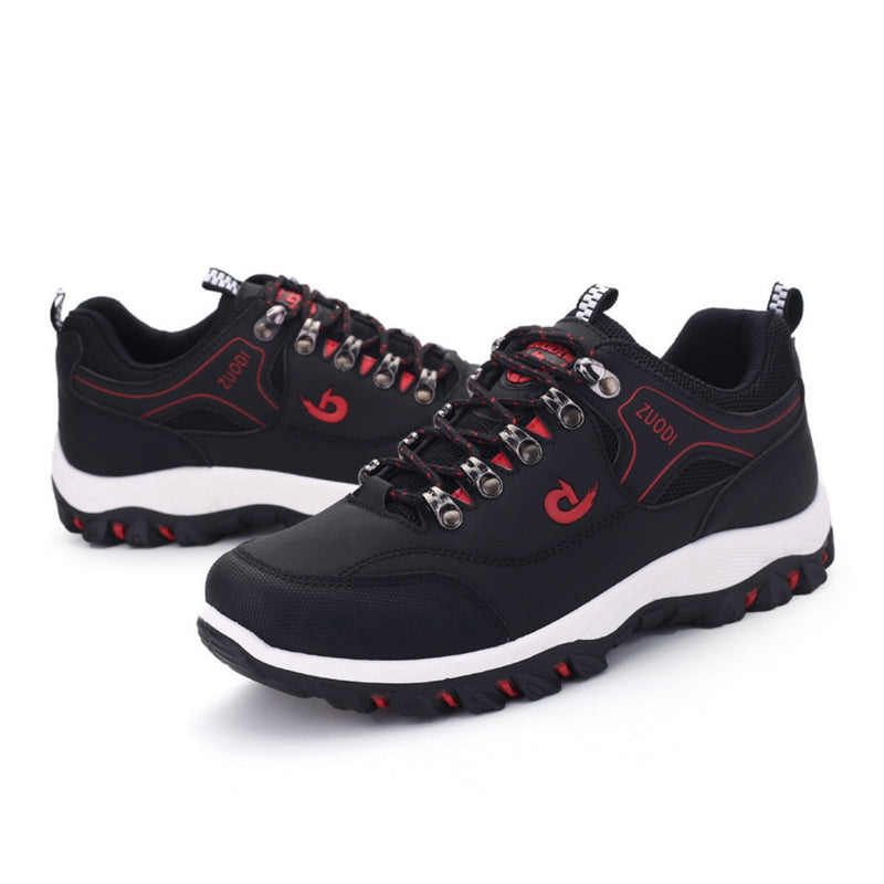 Schwarze orthopädische Sportschuhe, atmungsaktiv, rutschfest, für Herren.
