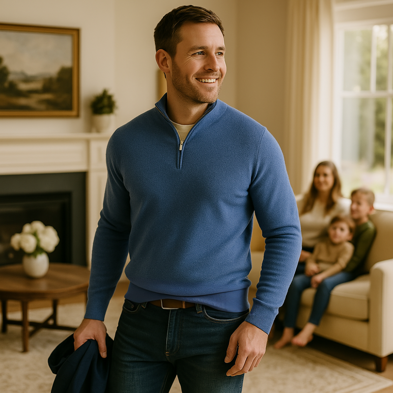 Merino Herrenpullover mit V-Ausschnitt - Torino