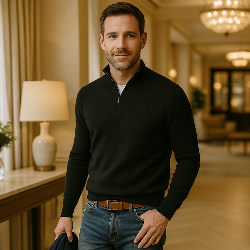 Merino Herrenpullover mit V-Ausschnitt - Torino