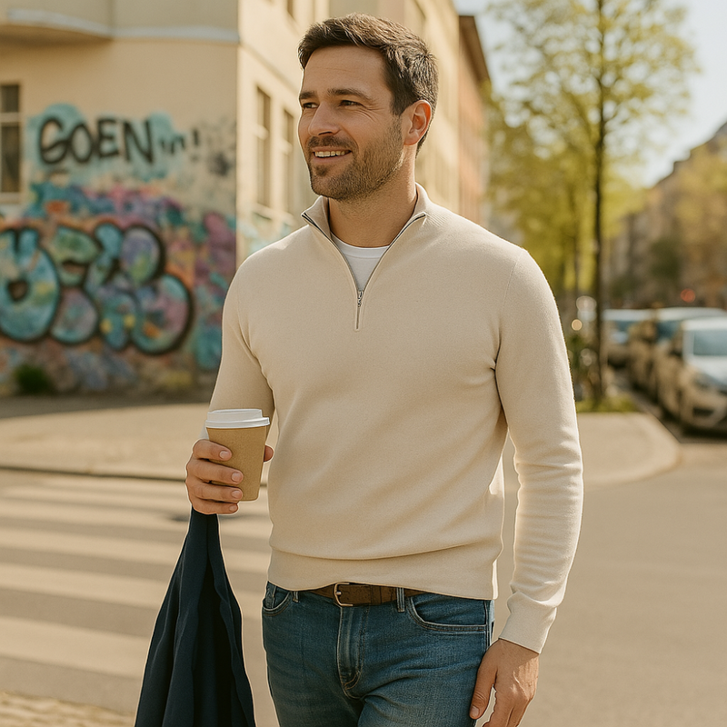 Merino Herrenpullover mit V-Ausschnitt - Torino