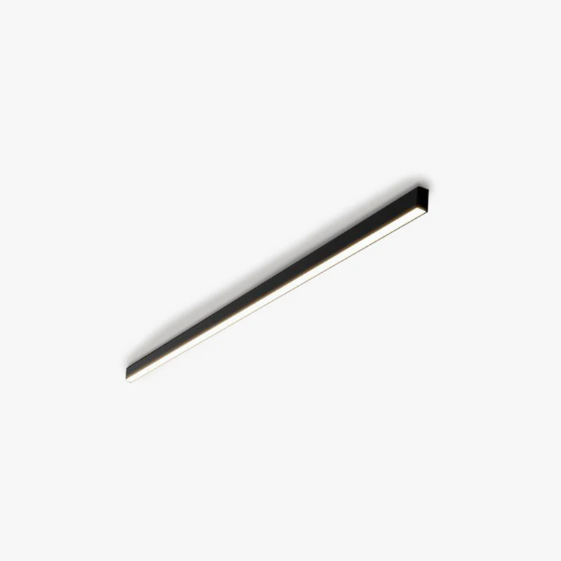 Schwarze LED-Lichtleiste, modern, minimalistisch, energiesparend, für Innenbeleuchtung.