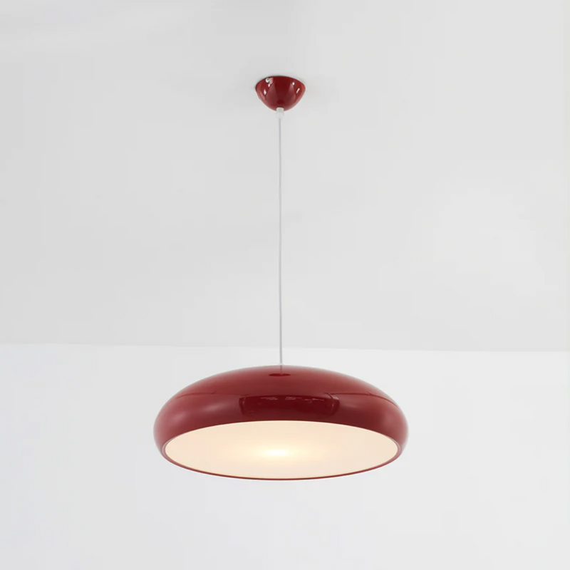 Rote Pendelleuchte, modernes Design, Metall, Wohnzimmerbeleuchtung, Deckenlampe, minimalistisch
