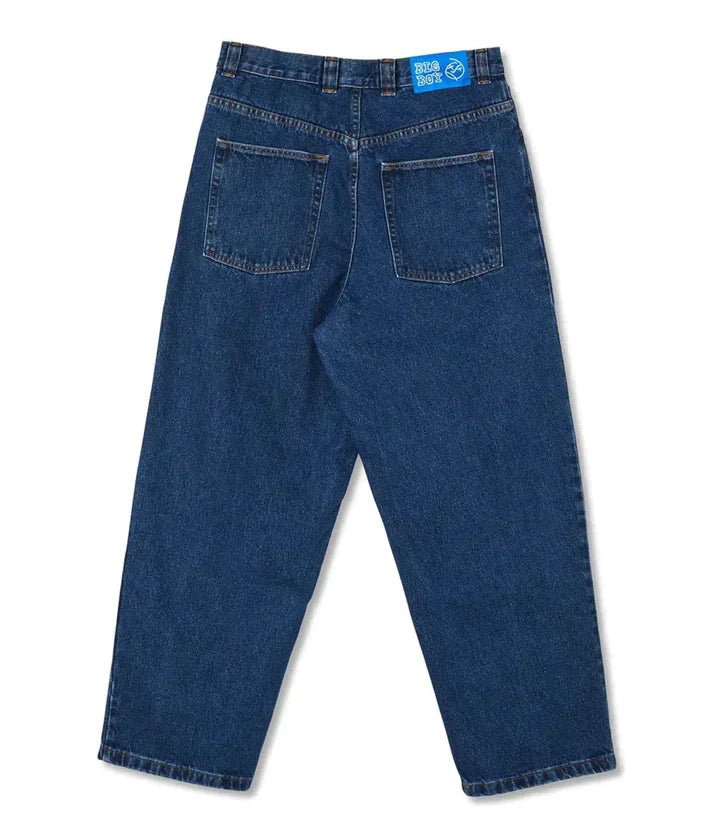 Baggy Big Boy Jeans, dunkelblau, urbaner Skate-Stil, lockere Passform, Herrenmode