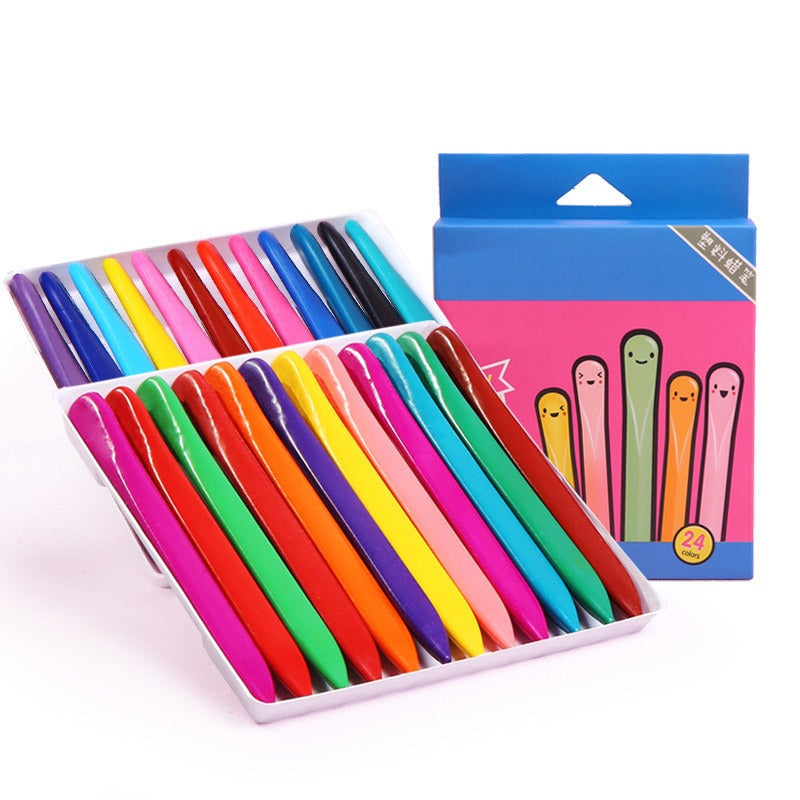 24 bunte Knetstangen in Verpackung, Modelliermasse Set, Kinder Bastelbedarf, kreative Spielzeug.