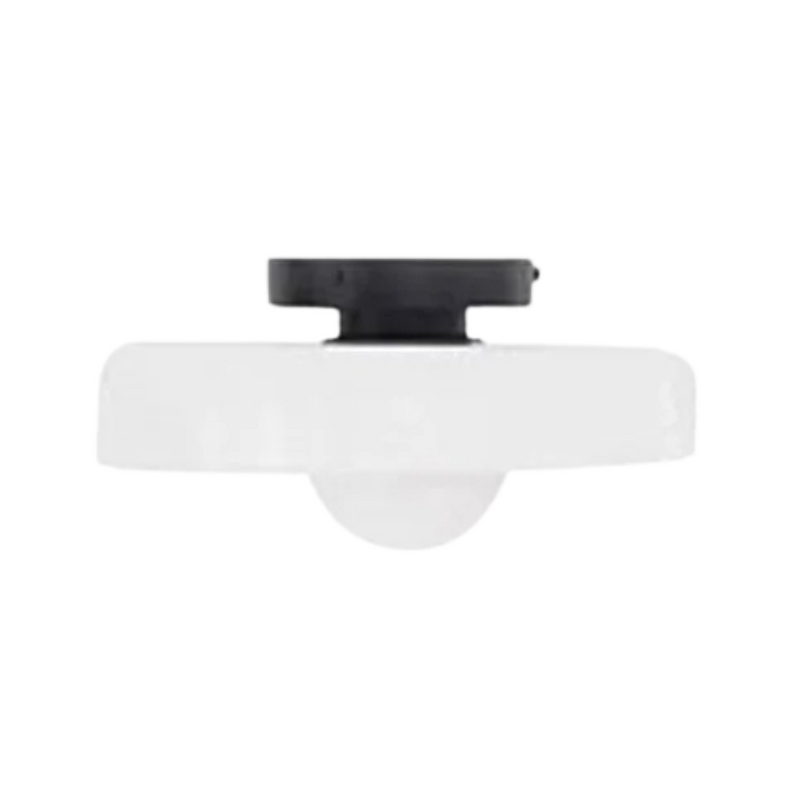Moderne LED-Deckenleuchte, schwarz-weiß, rund, energiesparend, für Wohnzimmerbeleuchtung.