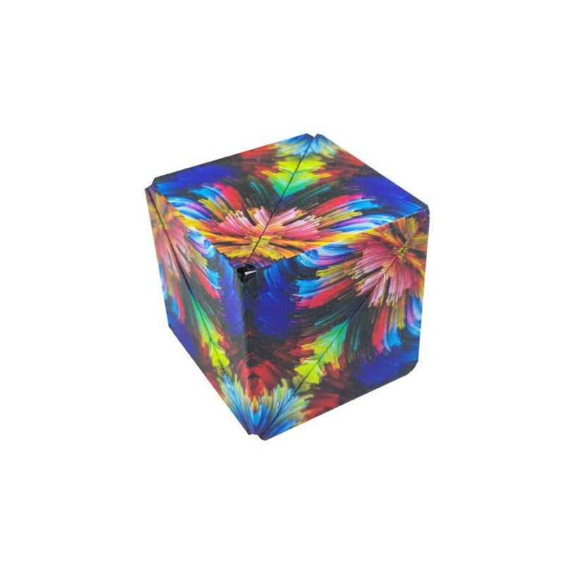 Bunter magnetischer Zauberwürfel, austauschbar, geometrisches Design, Spielzeug.