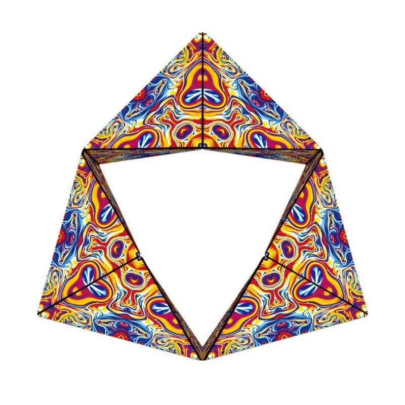 Bunter magnetischer Zauberwürfel, geometrische Form, austauschbare Teile, Puzzle-Spielzeug.