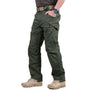 Grüne taktische Hose für Herren, robust, mit Taschen, ideal für Outdoor-Aktivitäten.