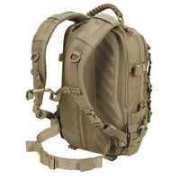 Taktischer Rucksack, beige, mit verstellbaren Gurten, robustem Material, ideal für Outdoor-Aktivitäten.