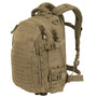 Taktischer Rucksack, beige, mit MOLLE-System, ideal für Outdoor-Aktivitäten und Wandern.