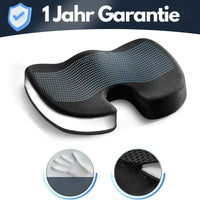 Orthopädisches Sitzkissen, ergonomisch, schwarz, Memory-Schaum, 1 Jahr Garantie