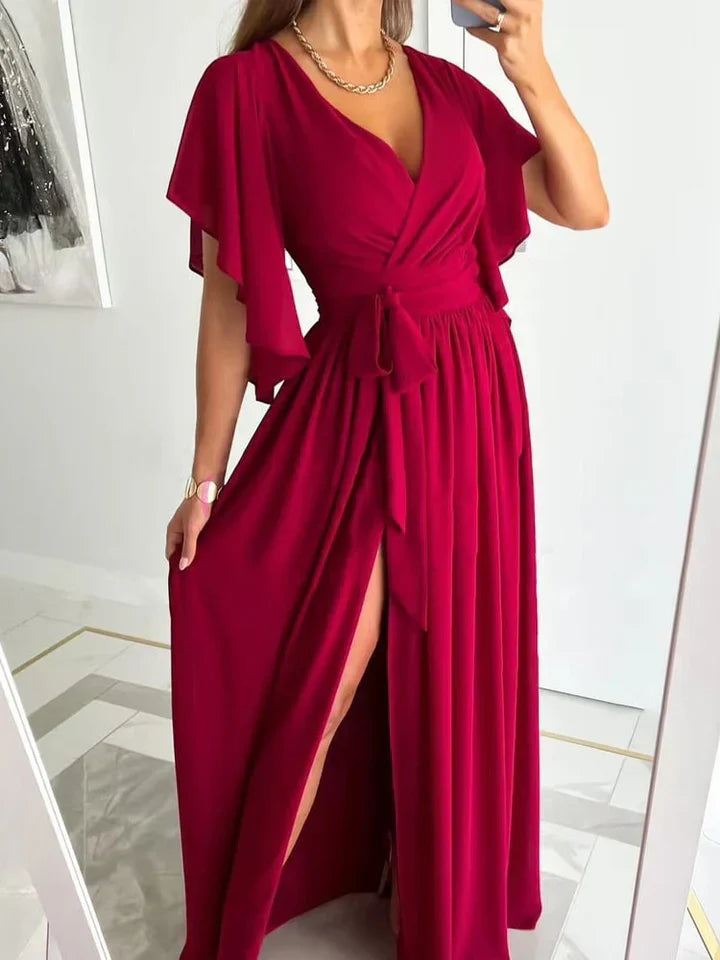 Flowing Maxi Dress met Hoge Split | Zomer Mode