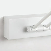 Weiße Wandhalterung für Handtücher, modern, platzsparend, aus Metall, Badezimmerzubehör.