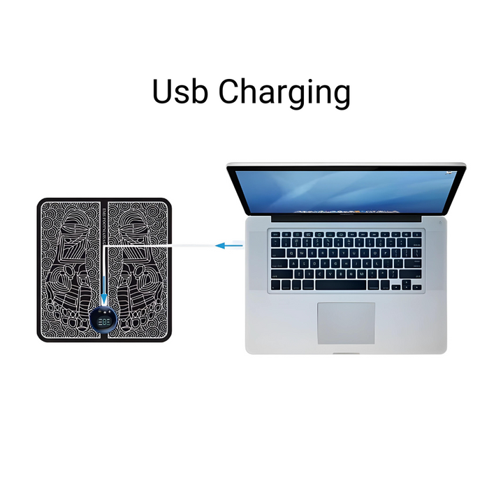USB-Ladegerät für Laptop, schwarzes Design, tragbar, effizient, modernes Zubehör.