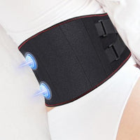 Schwarzer Rückenstützgürtel mit Magnettherapie, verstellbar, Schmerzlinderung, Unisex.