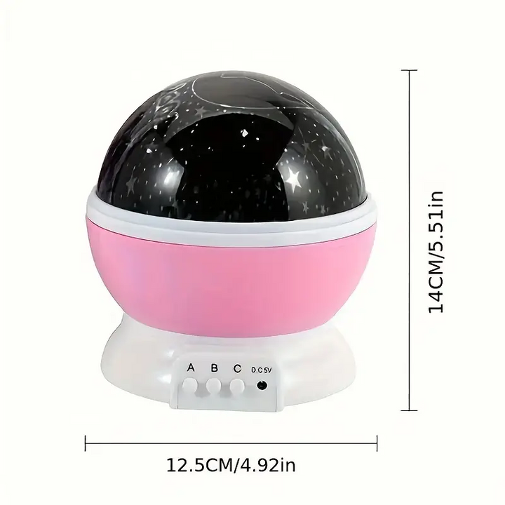 Rosa Sternenhimmel-Projektorlampe, LED, 12,5 cm, Nachtlicht für Kinderzimmer.