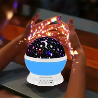 Projektorlampe Nachtlicht, blau, Sternenhimmel, LED, Kinderzimmer, dekorativ, USB-betrieben