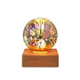 3D-Feuerwerk Kristallkugel Lampe, USB-Nachtlicht, Holzsockel, Schlafzimmer Deko, Herzmuster