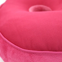 Rosa Donut-Sitzkissen aus Samt, ergonomisch, bequem, rund, für Zuhause oder Büro.