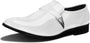 Weißer Lackleder-Herrenschuh mit Schnalle, elegantes Design, formelle Anlässe.