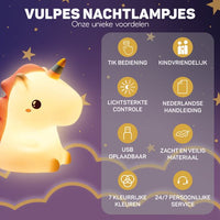 Nachtlicht Einhorn für Kinder, LED, USB, dimmbar, kindgerecht, mehrfarbig, sicher, weich