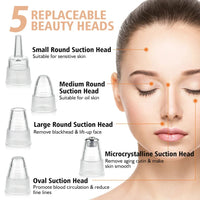 5 austauschbare Beauty-Aufsätze für Gesichtspflege, geeignet für verschiedene Hauttypen.
