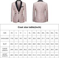 Herren Smokingjacke, rosa, schwarzer Revers, elegant, festlich, Größen XS-7XL, Größentabelle.