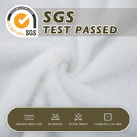 Weißer Fleece-Stoff, SGS-zertifiziert, maschinenwaschbar, nicht bügeln, nicht bleichen.