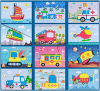 Bunte Kinderpuzzles mit Fahrzeugmotiven, 12-teilig, Lernspielzeug, Holz, pädagogisch.