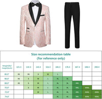 Rosa Herren Smokingjacke mit schwarzem Revers, florales Muster, elegante Abendmode.