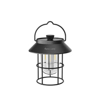 Schwarze Retro-Laterne aus Metall, tragbar, für Gartenbeleuchtung, Vintage-Design.