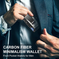 Herren-Geldbörse aus Kohlefaser, minimalistisches Design, ideal für die Vordertasche.
