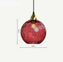Rote Glas-Pendelleuchte, 20 cm Durchmesser, 18 cm Höhe, modernes Design, Wohnzimmerbeleuchtung.