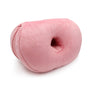 Rosa Nackenkissen aus Plüsch, ergonomisch, für Reisen und Entspannung.