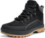 Schwarzer Herren-Wanderschuh, wasserdicht, rutschfeste Sohle, Outdoor-Stiefel.
