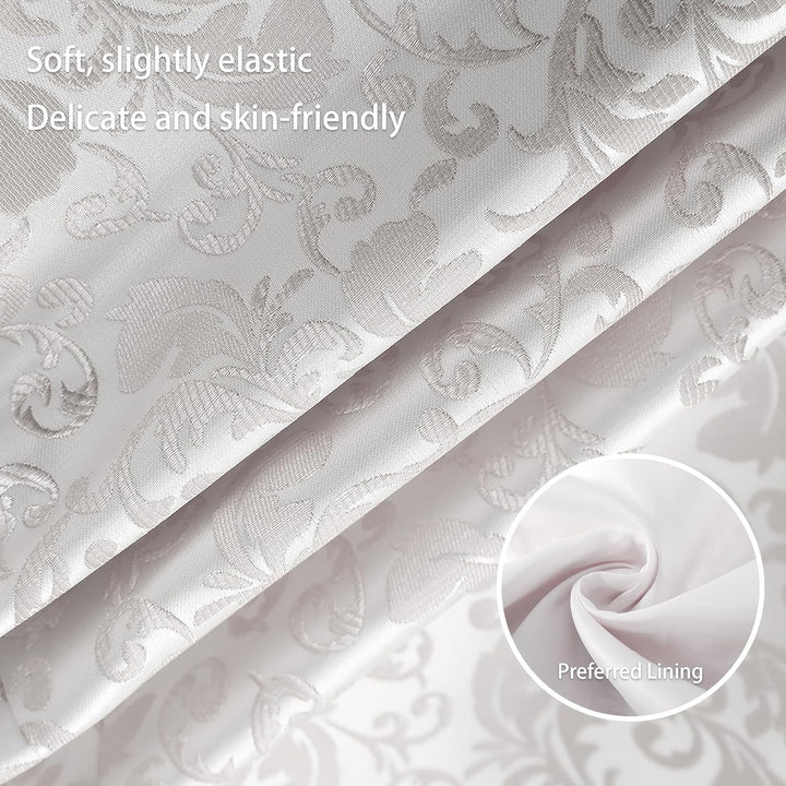 Weiße Jacquard-Stoffrolle, weich, leicht elastisch, hautfreundlich, ideal für Vorhänge.