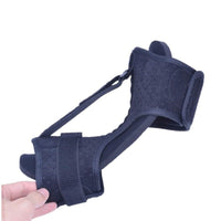 Schwarze orthopädische Handgelenkstütze, verstellbar, atmungsaktiv, für Schmerzlinderung.