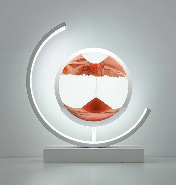 Leuchtende Sanduhr-Dekoration, LED, modern, weiß, rot, Tischlampe, Wohnkultur, minimalistisch