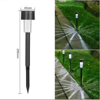 Schwarze Solarlampe für Garten, LED, wetterfest, 295mm, energiesparend, Außenbeleuchtung.