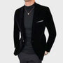 Schwarzes Herren-Sakko, elegantes Design, Slim Fit, für formelle Anlässe.