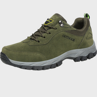Armeegrüner Outdoor-Wanderschuh, Herren, rutschfeste Sohle, robust, bequem.