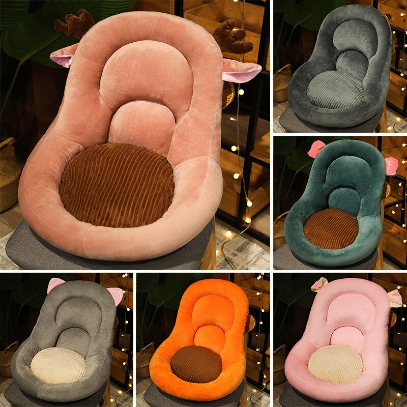 Plüsch-Babysitz in Tierform, verschiedene Farben, weich, bequem, für Kleinkinder geeignet.