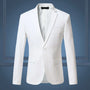 Herren Slim Fit Anzugjacke, weiß, elegant, Business Casual, große Größen, hochwertig.