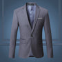 Grauer Herrenanzug, Slim Fit, Business Casual, hochwertig, große Größen, elegantes Design.
