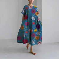 Boho-Blumen Maxikleid - FloraChic